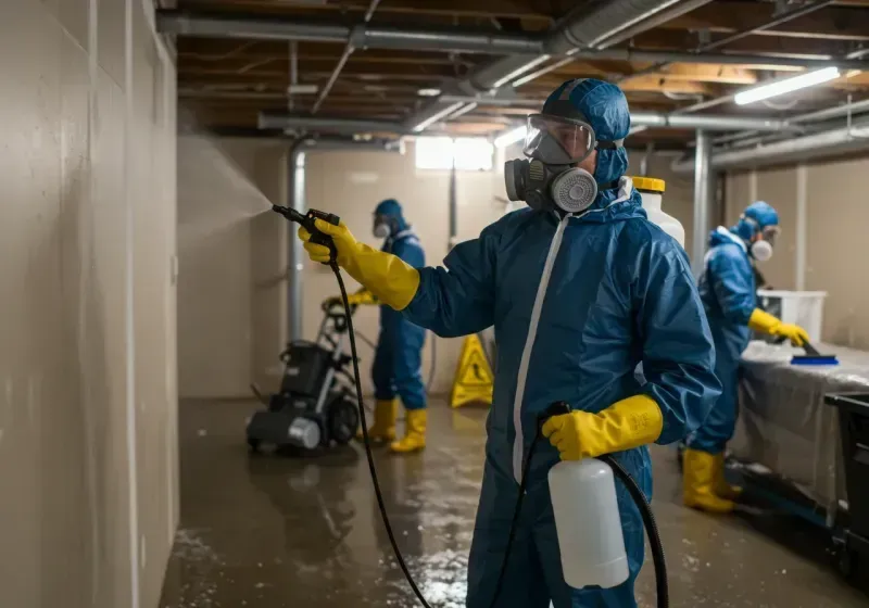 Basement Sanitization and Antimicrobial Treatment process in Hollis, NY